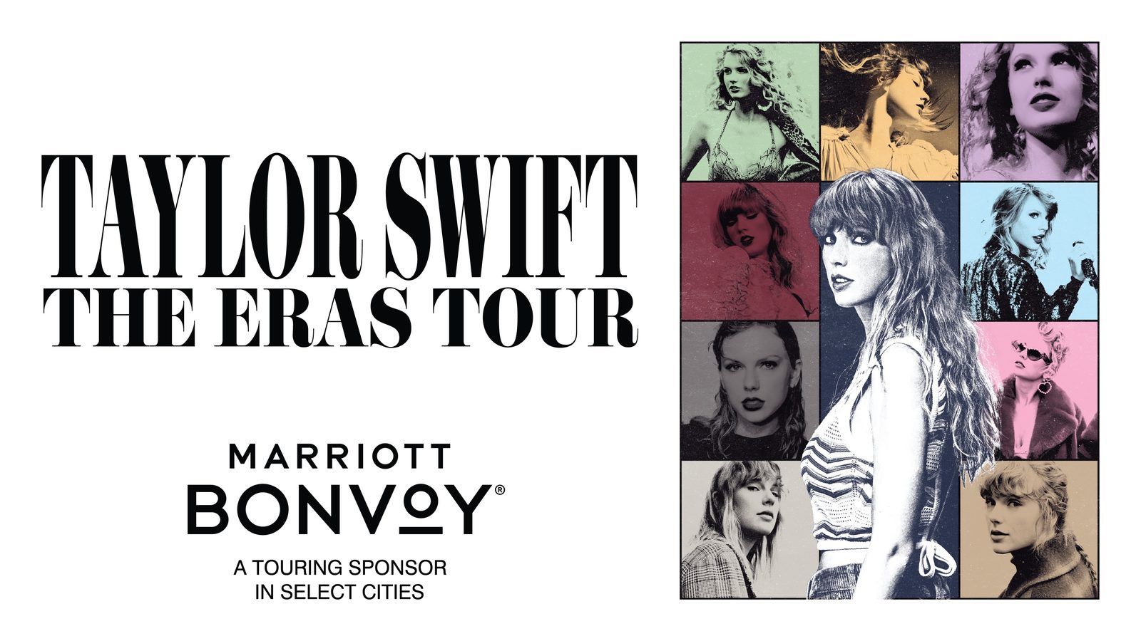 Marriott Bonvoy touring sponsorship creative for Taylor Swift The Eras Tour