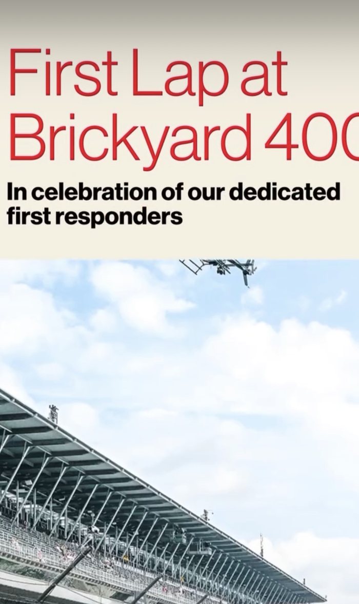 Verizon Frontline FirstLap at the Brickyard 400, celebrating first responders